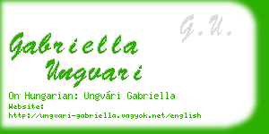 gabriella ungvari business card